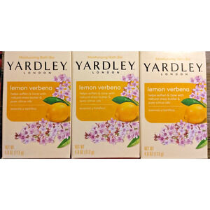 Yardley Lemon Verbena With Shea Butter & Pure Citrus Oils Bar Soap 3 - 4.0 Oz